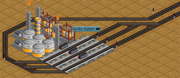 Roll-on/Roll-off station with one line connecting